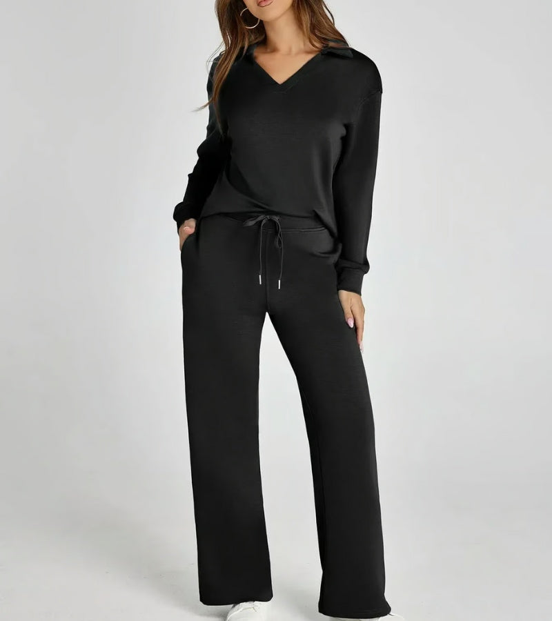 Livia | Completo a Due Pezzi con Pantaloni a Zampa