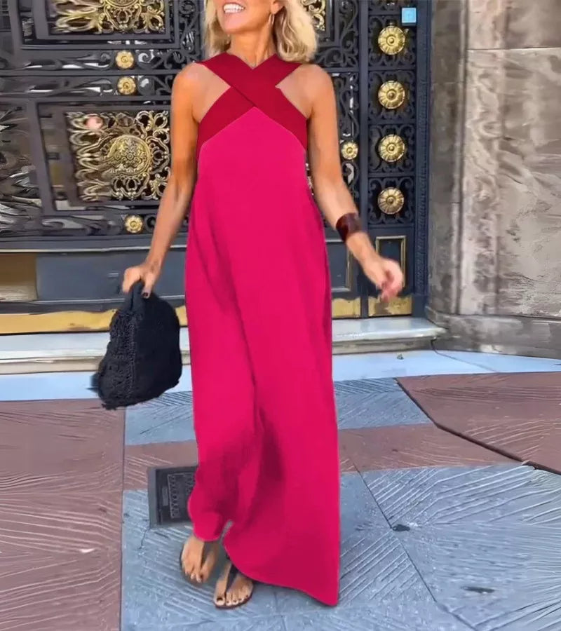 SABRINA | Abito Lungo Con Schiena Incrociata