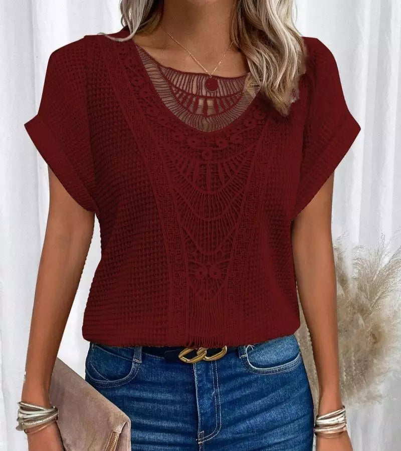 Paola | Maglietta In Pizzo Chic