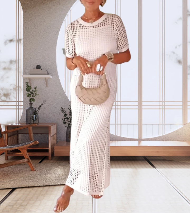 Jule | Abito lungo maxi  2 pezzi traforato - glamour casual