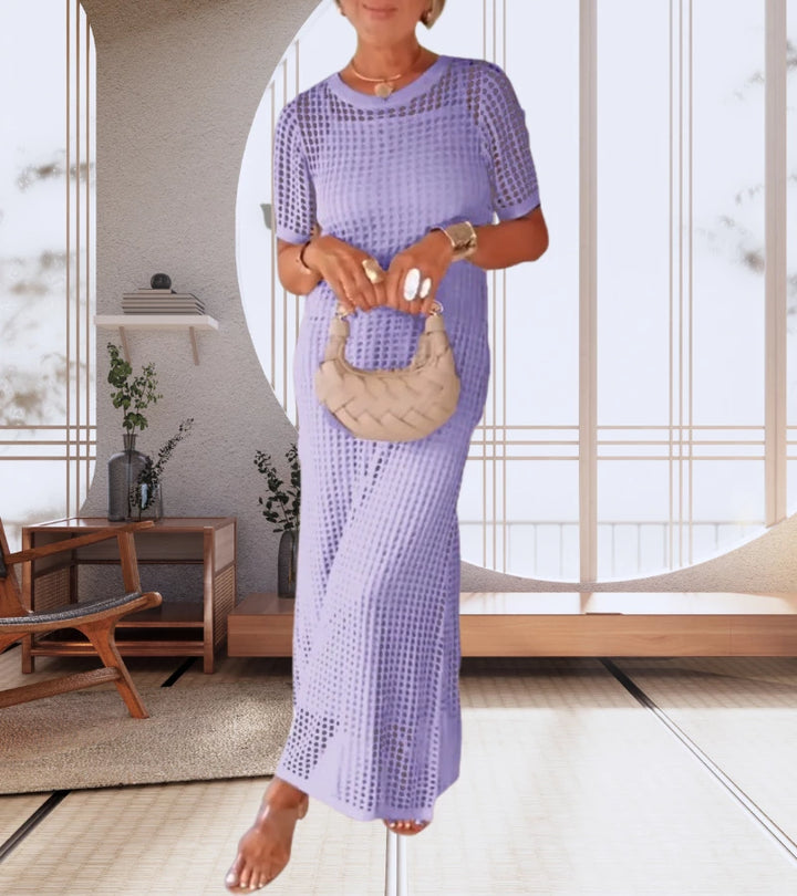 Jule | Abito lungo maxi  2 pezzi traforato - glamour casual