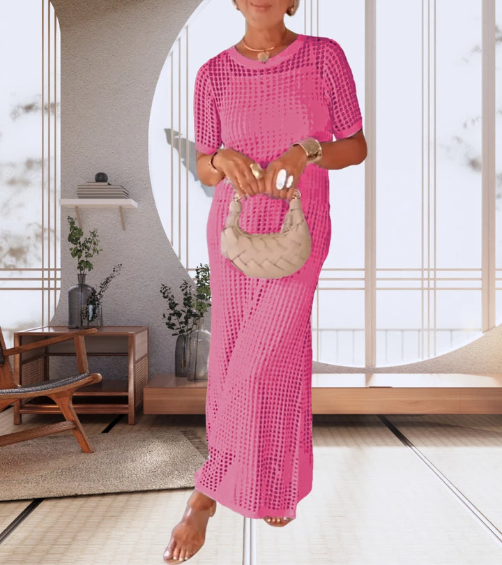 Jule | Abito lungo maxi  2 pezzi traforato - glamour casual