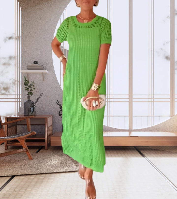 Jule | Abito lungo maxi  2 pezzi traforato - glamour casual