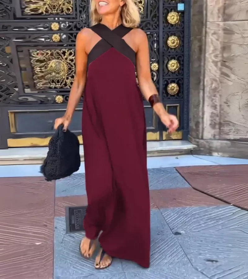 SABRINA | Abito Lungo Con Schiena Incrociata