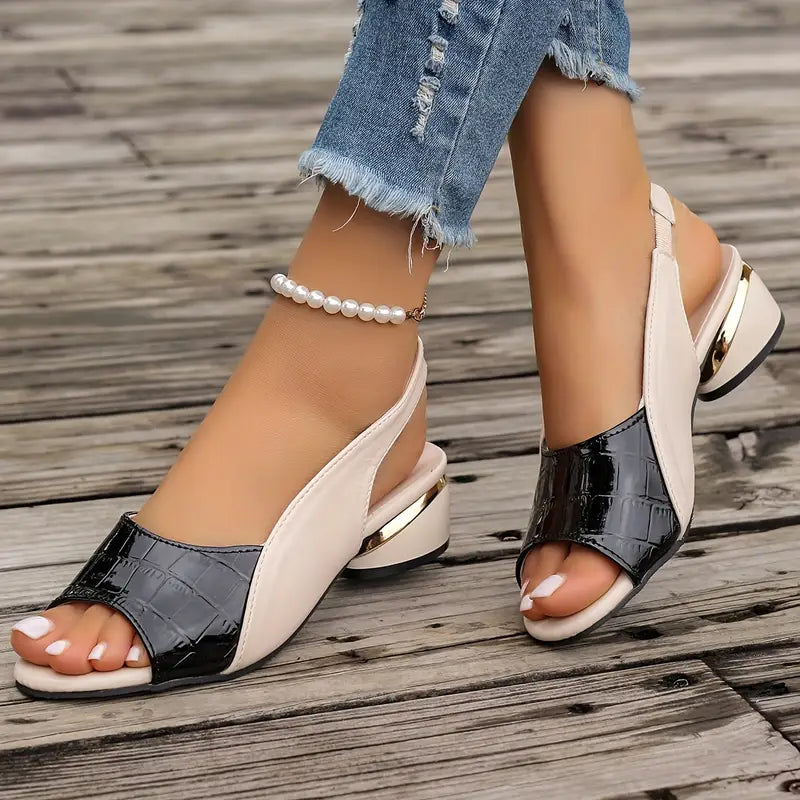 Carol | Sandali ortopedici di lusso eleganti e comodi con tacco largo