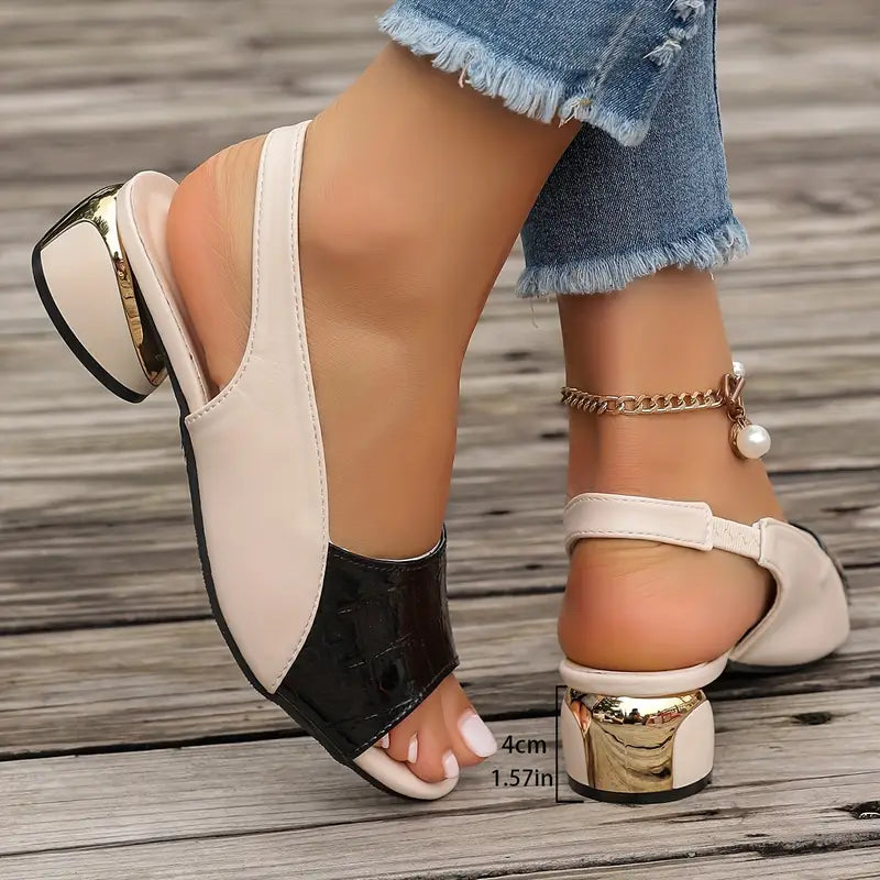 Carol | Sandali ortopedici di lusso eleganti e comodi con tacco largo