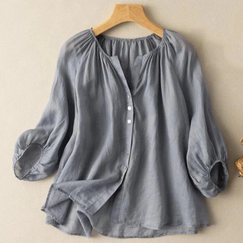 ALENA | Camicia in lino raffinato per uno stile chic e senza sforzo