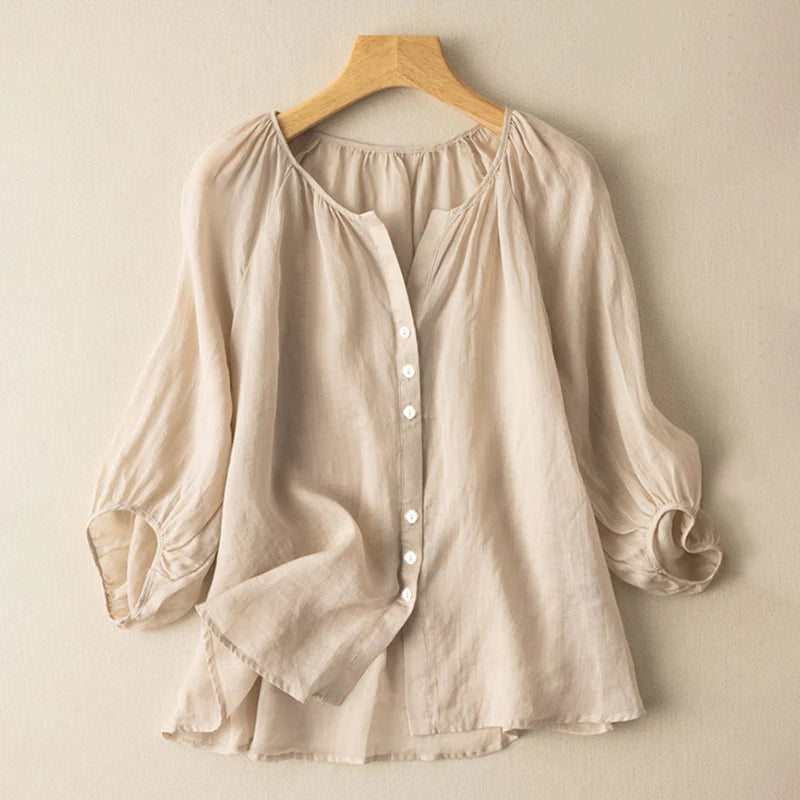 ALENA | Camicia in lino raffinato per uno stile chic e senza sforzo