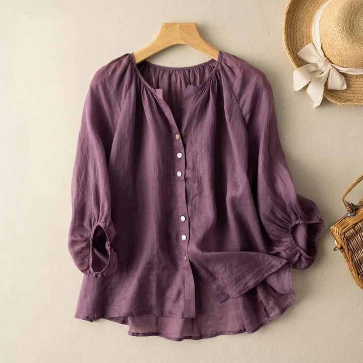 ALENA | Camicia in lino raffinato per uno stile chic e senza sforzo