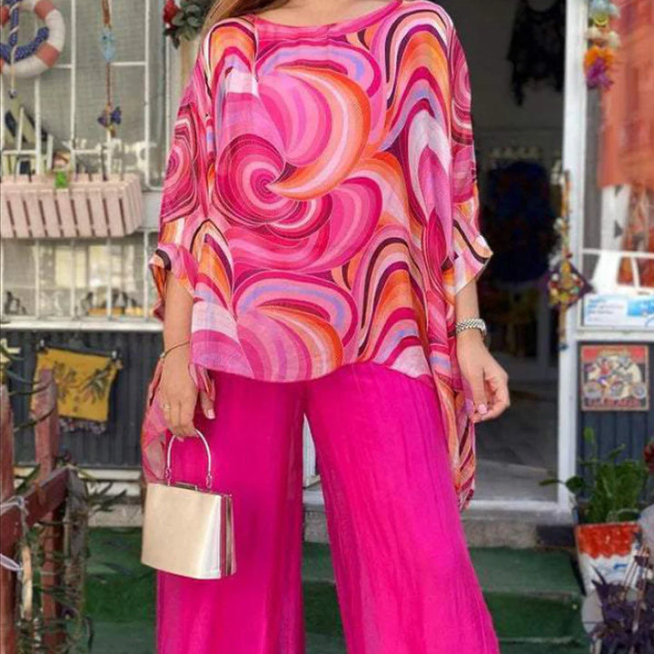 Lina | Completo estivo a 2 pezzi colorato, fluido e alla moda