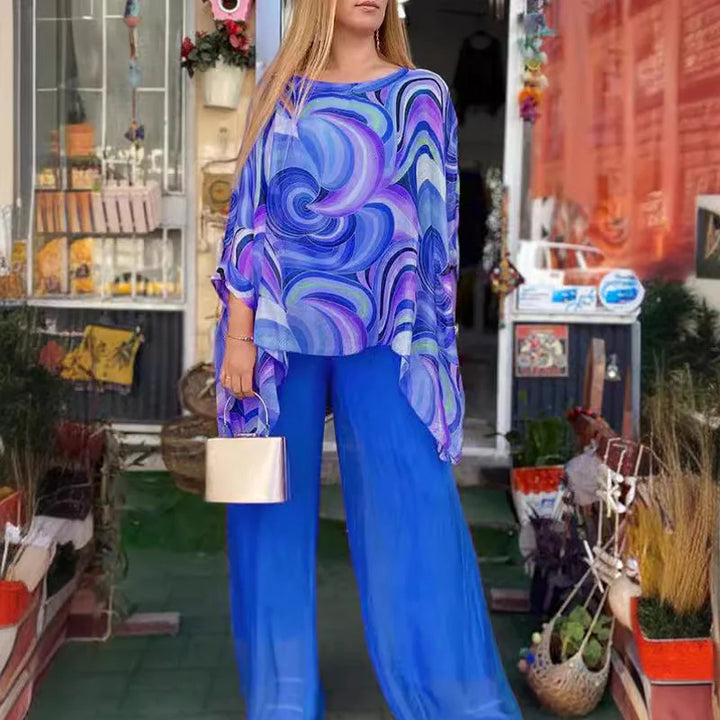 Lina | Completo estivo a 2 pezzi colorato, fluido e alla moda