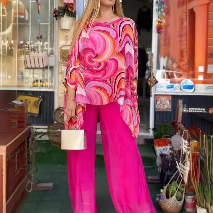 Lina | Completo estivo a 2 pezzi colorato, fluido e alla moda