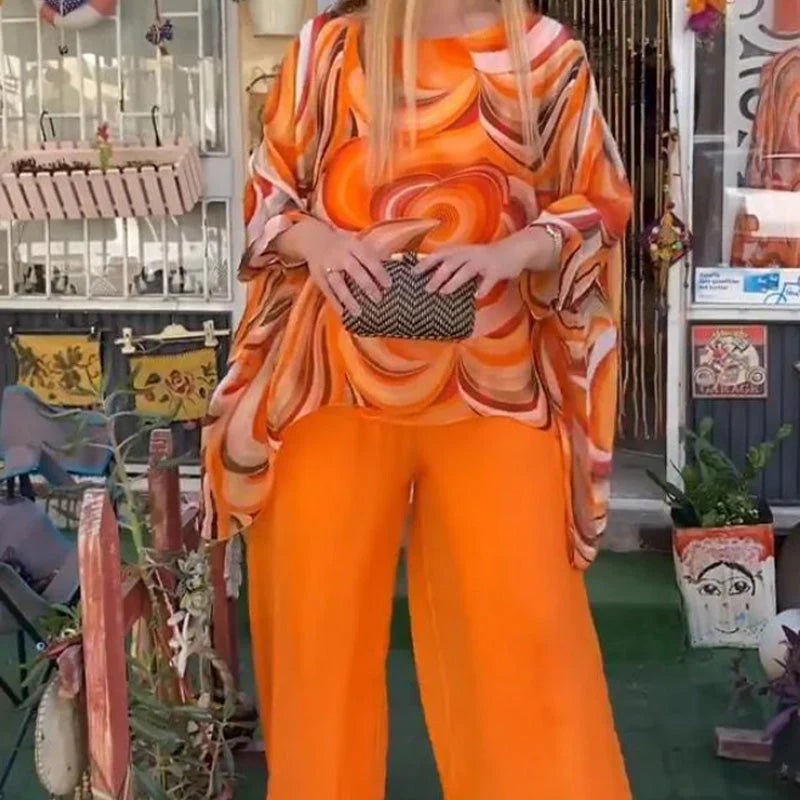Lina | Completo estivo a 2 pezzi colorato, fluido e alla moda