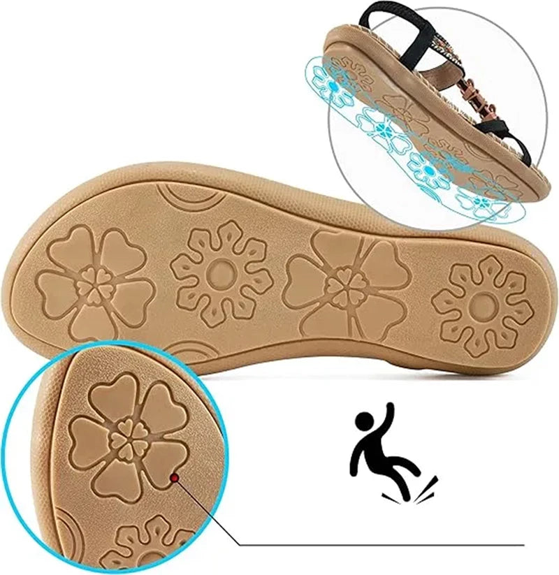 Colella | Sandali eleganti decorati con fiori e una farfalla in strass
