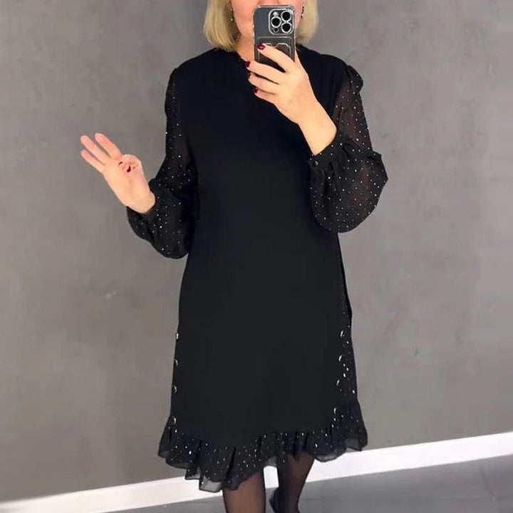 Jbobibon | Abito elegante a pois con dettagli con bottoni
