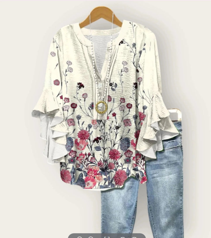 Luisa | Blusa Floreale Vintage