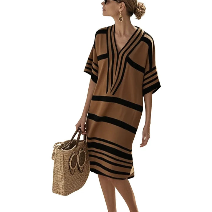Maya | Abito fluido a righe – Eleganza disinvolta