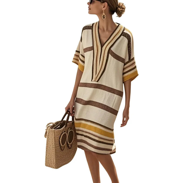 Maya | Abito fluido a righe – Eleganza disinvolta
