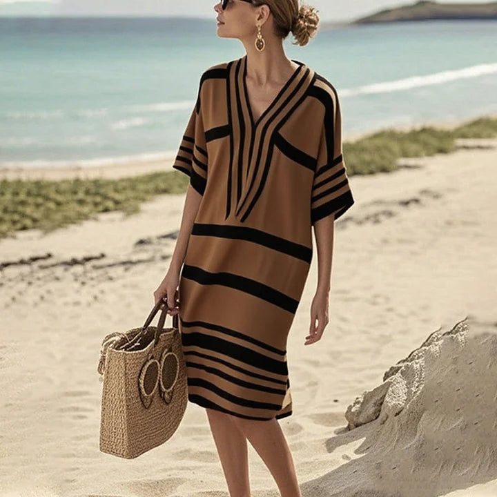 Maya | Abito fluido a righe – Eleganza disinvolta