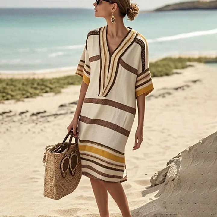 Maya | Abito fluido a righe – Eleganza disinvolta