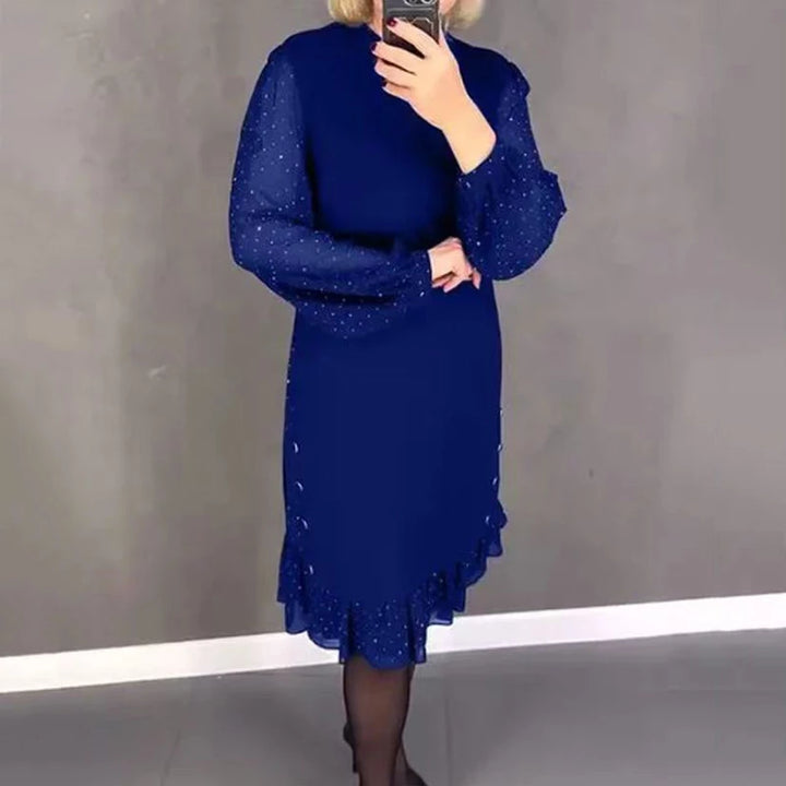 Jbobibon | Abito elegante a pois con dettagli con bottoni