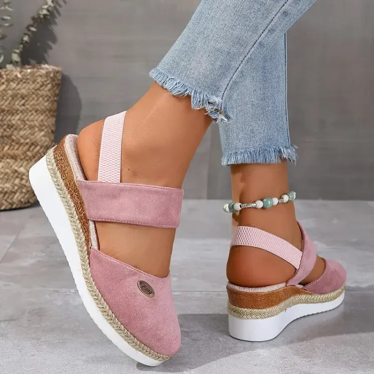 Antonella | Sandali ortopedici con plateau, traspiranti e casual