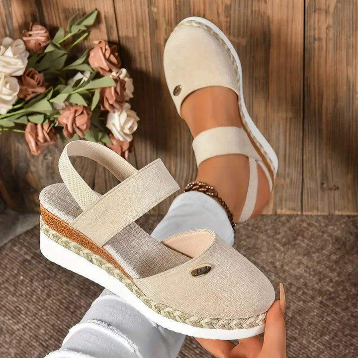 Antonella | Sandali ortopedici con plateau, traspiranti e casual